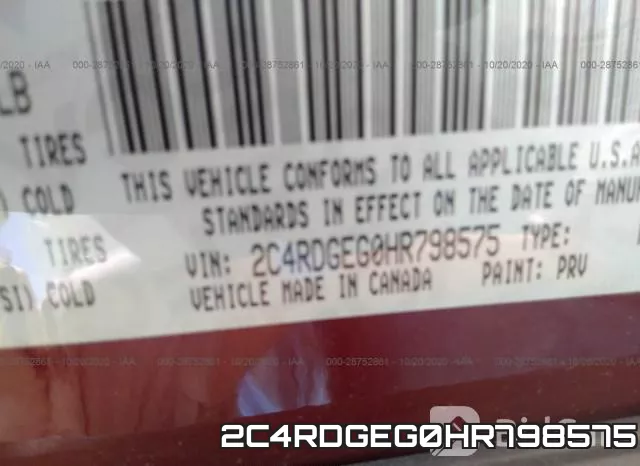2C4RDGEG0HR798575 фото 10