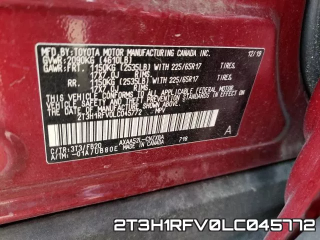 2T3H1RFV0LC045772 фото 2
