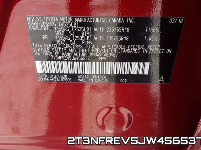 2T3NFREV5JW456537 фото 2