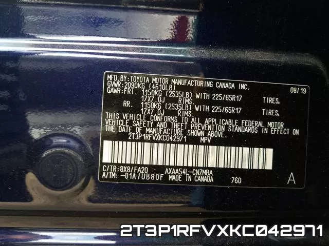 2T3P1RFVXKC042971 фото 2