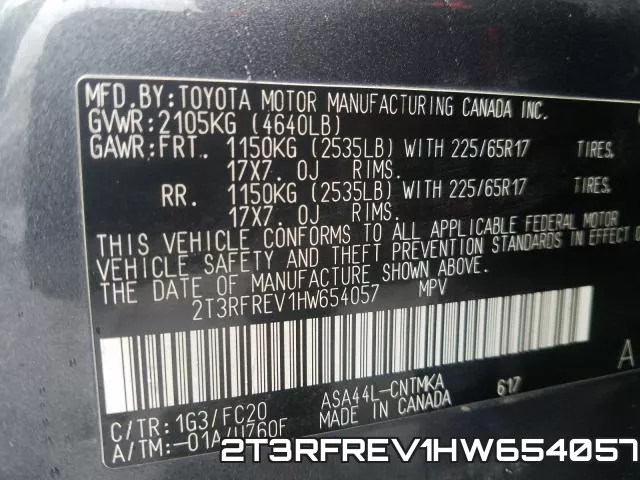 2T3RFREV1HW654057 фото 2