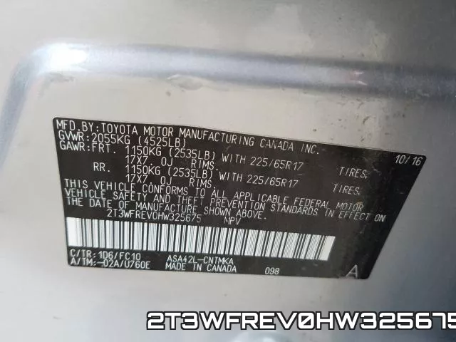 2T3WFREV0HW325675 фото 2