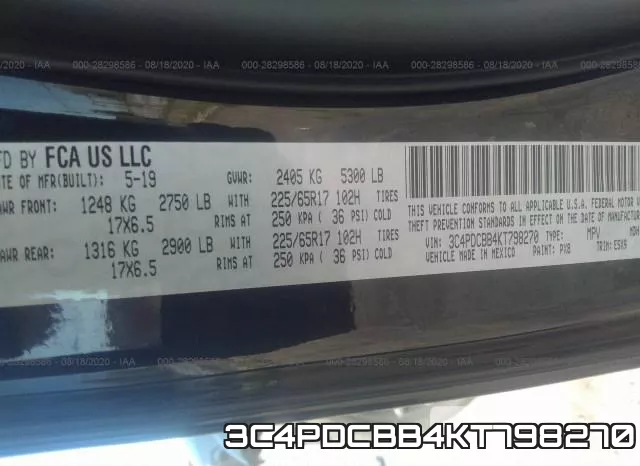 3C4PDCBB4KT798270 фото 10