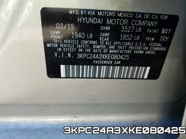 3KPC24A3XKE080425 фото 2