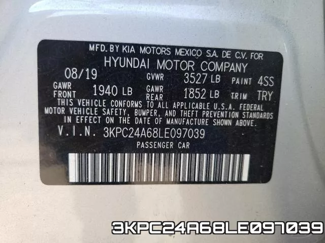 3KPC24A68LE097039 фото 2