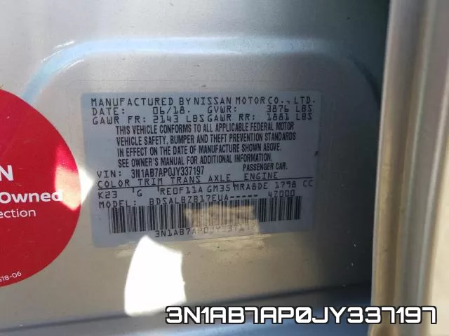 3N1AB7AP0JY337197 фото 2