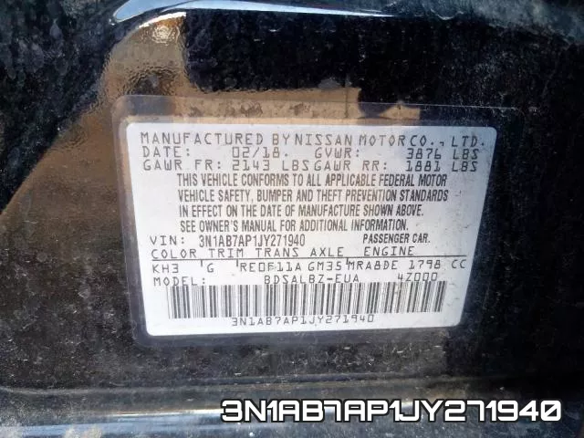 3N1AB7AP1JY271940 фото 2