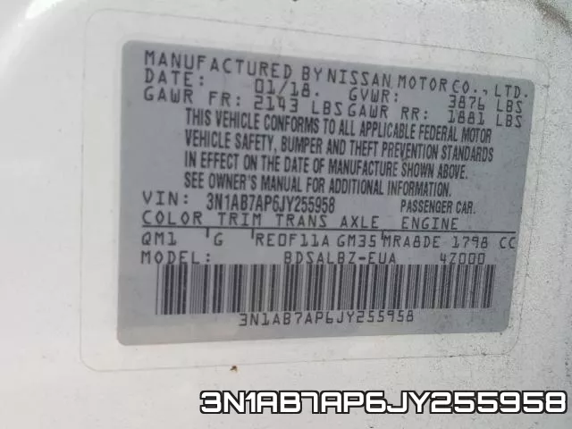 3N1AB7AP6JY255958 фото 2