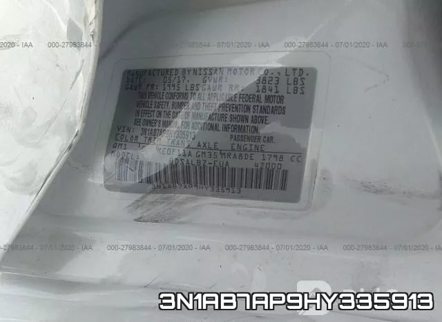 3N1AB7AP9HY335913 фото 10