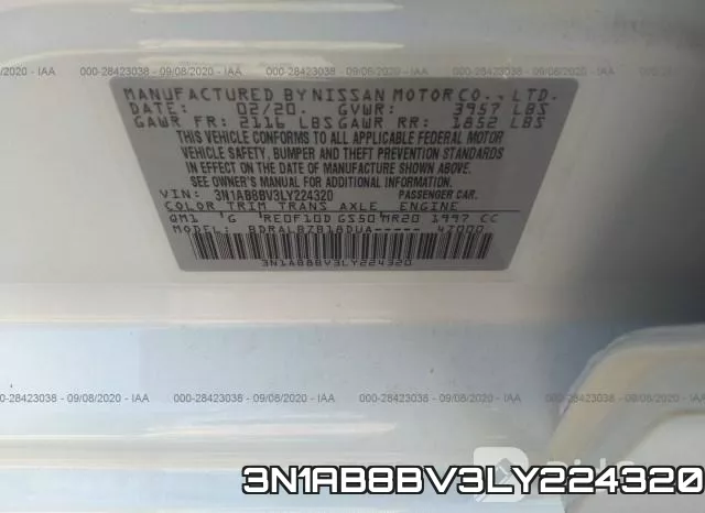 3N1AB8BV3LY224320 фото 10