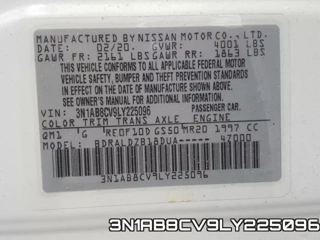 3N1AB8CV9LY225096 фото 2
