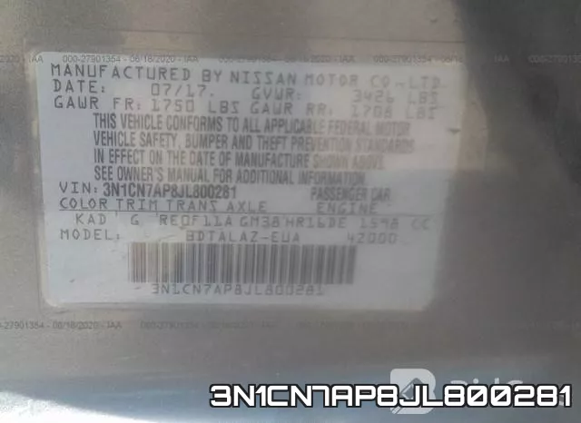 3N1CN7AP8JL800281 фото 10