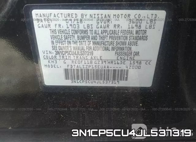 3N1CP5CU4JL537319 фото 10