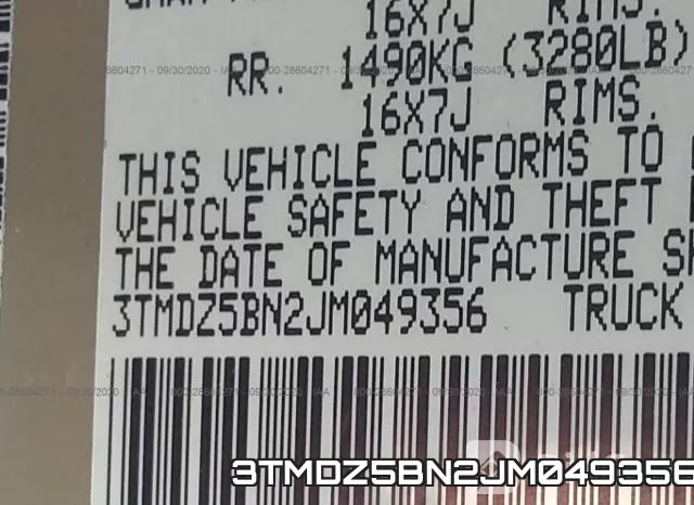3TMDZ5BN2JM049356 фото 10