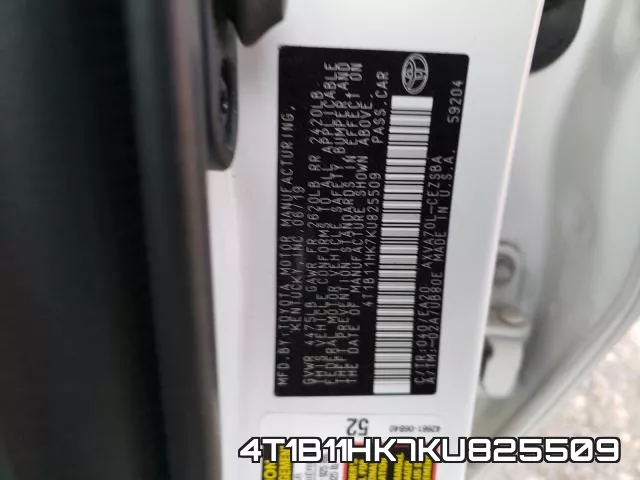 4T1B11HK7KU825509 фото 2