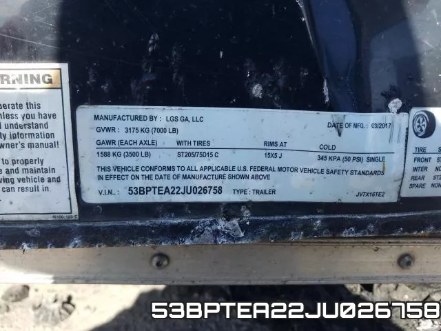 53BPTEA22JU026758 фото 2