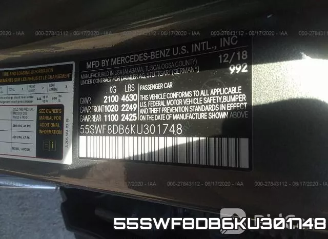 55SWF8DB6KU301748 фото 10