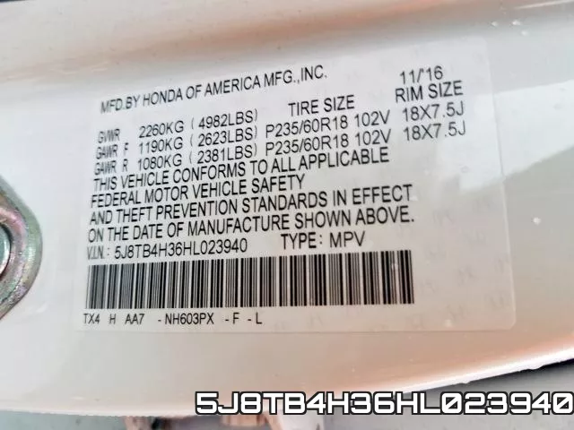 5J8TB4H36HL023940 фото 2