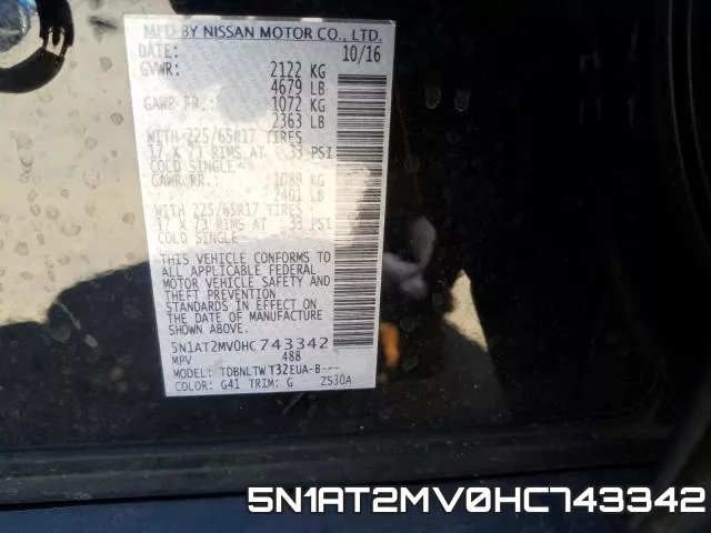 5N1AT2MV0HC743342 фото 2