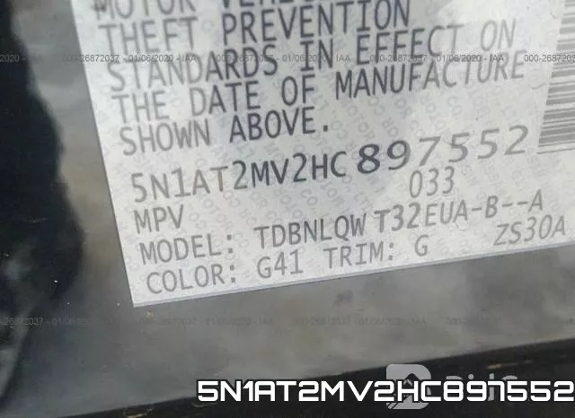5N1AT2MV2HC897552 фото 9