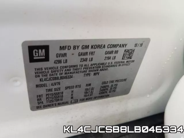 KL4CJCSB8LB046334 фото 2