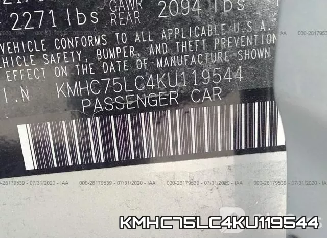 KMHC75LC4KU119544 фото 10