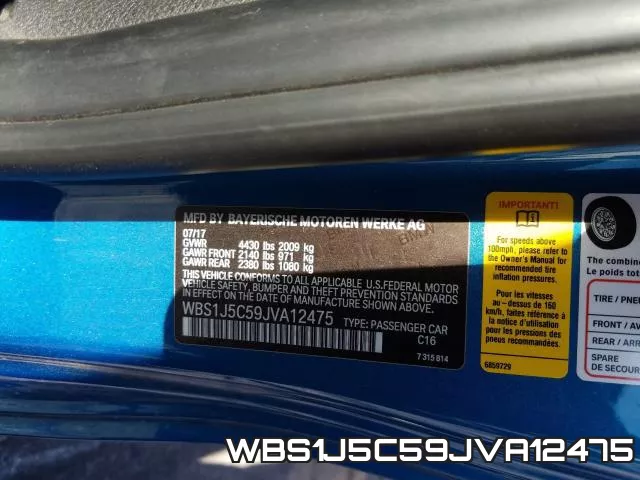 WBS1J5C59JVA12475 фото 2