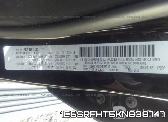 1C6SRFHT5KN838747 фото 10