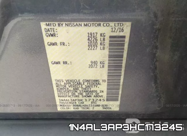1N4AL3AP3HC173245 фото 10
