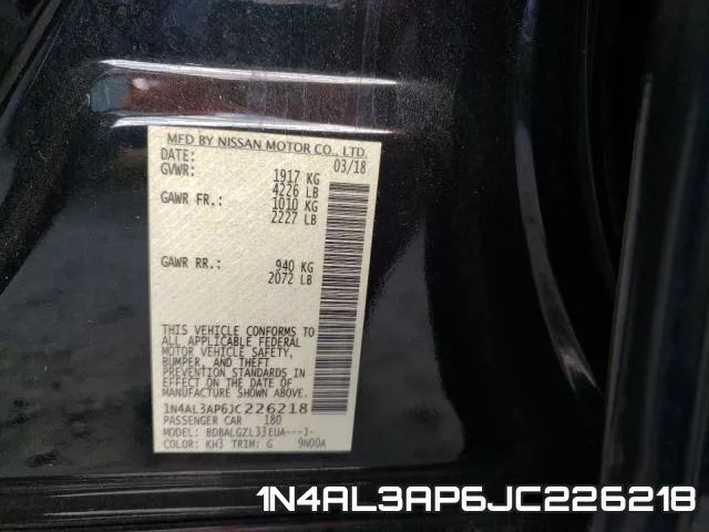 1N4AL3AP6JC226218 фото 2