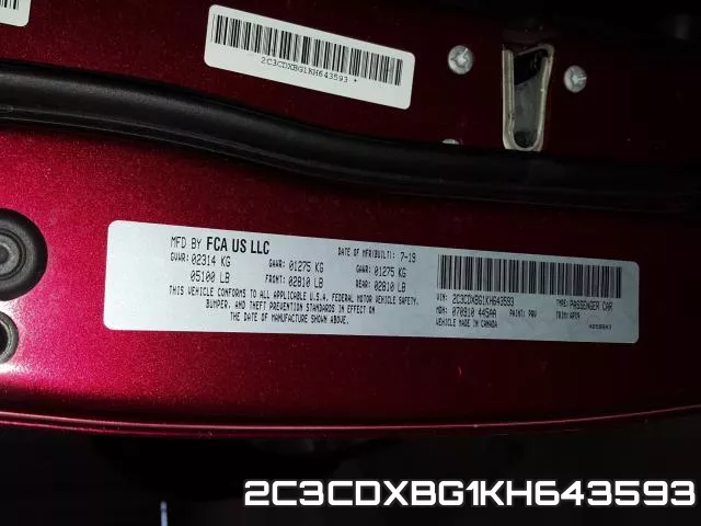 2C3CDXBG1KH643593 фото 2