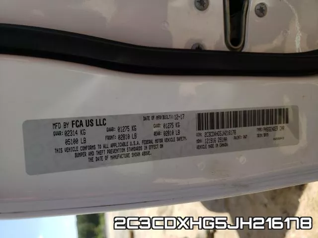 2C3CDXHG5JH216178 фото 2