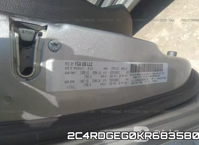 2C4RDGEG0KR683580 фото 10