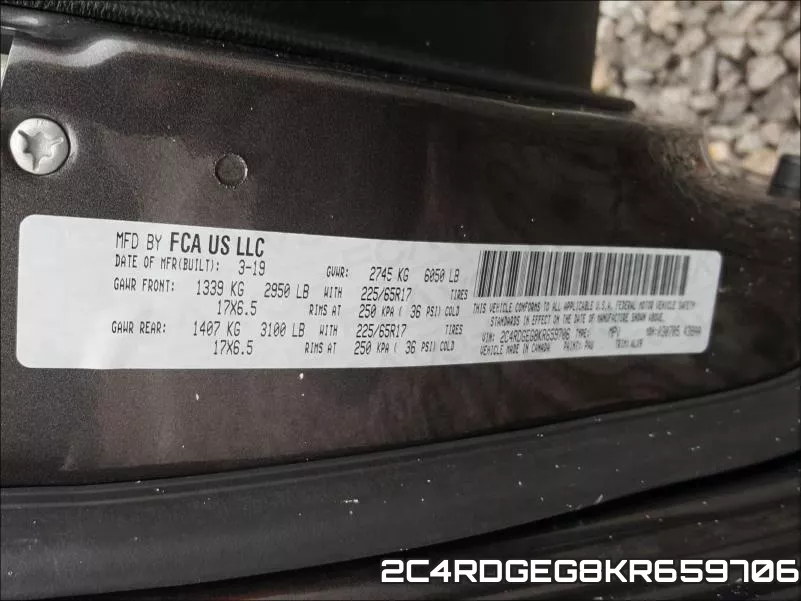 2C4RDGEG8KR659706 фото 2