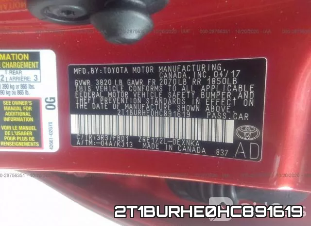 2T1BURHE0HC891619 фото 10
