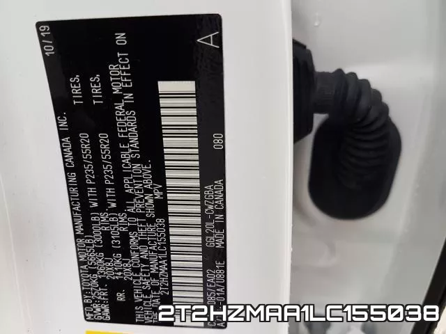 2T2HZMAA1LC155038 фото 2