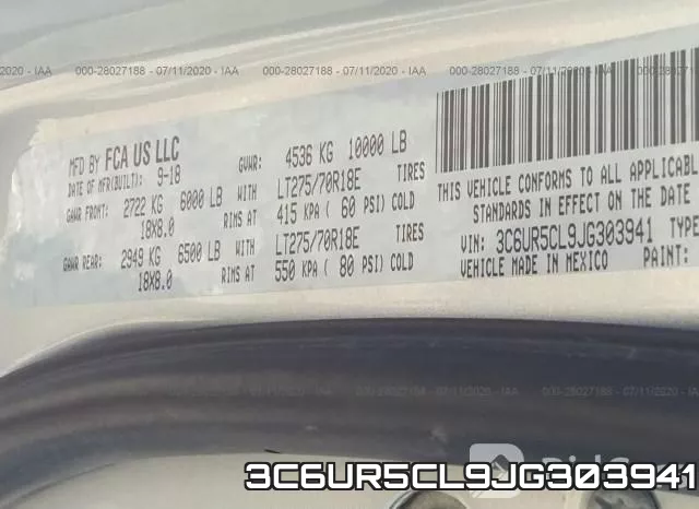 3C6UR5CL9JG303941 фото 10