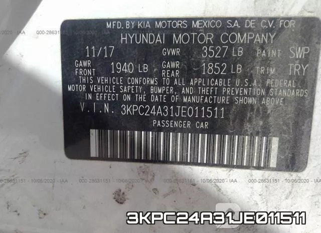 3KPC24A31JE011511 фото 10