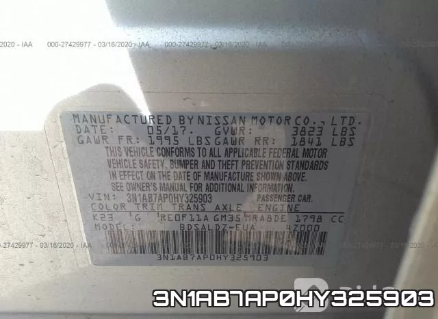 3N1AB7AP0HY325903 фото 10