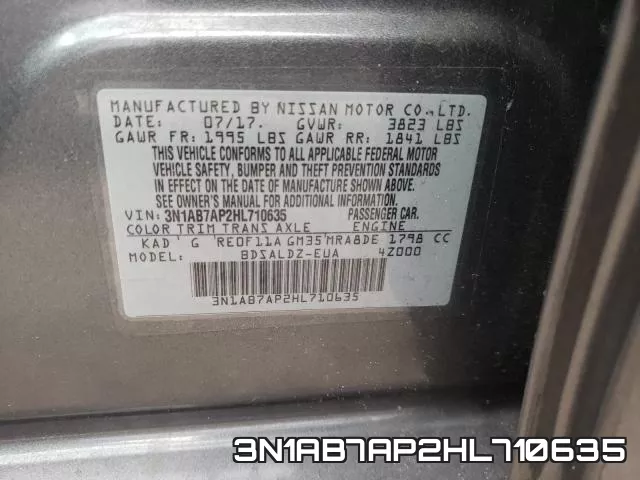 3N1AB7AP2HL710635 фото 2
