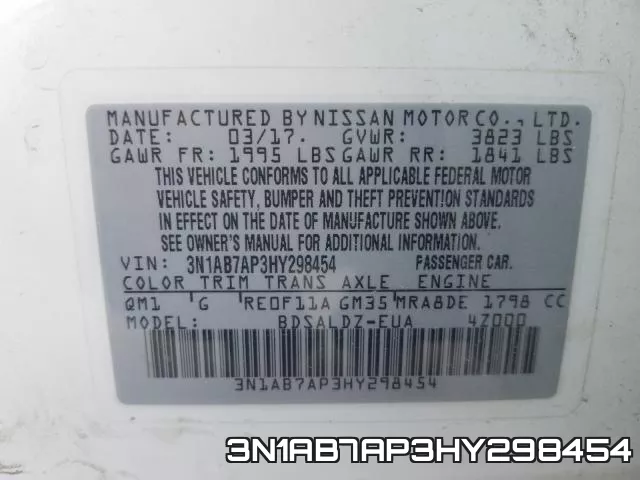 3N1AB7AP3HY298454 фото 2