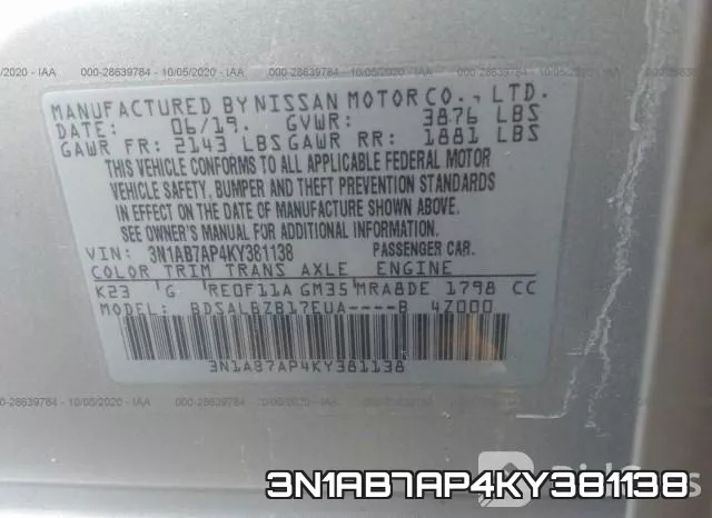 3N1AB7AP4KY381138 фото 10