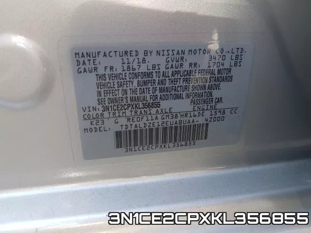 3N1CE2CPXKL356855 фото 2