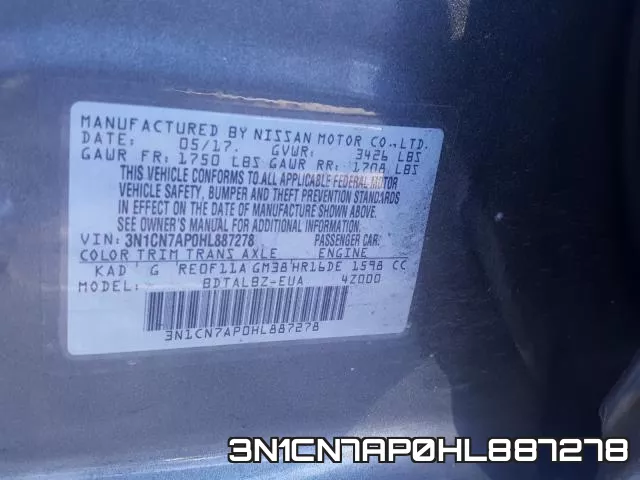 3N1CN7AP0HL887278 фото 2