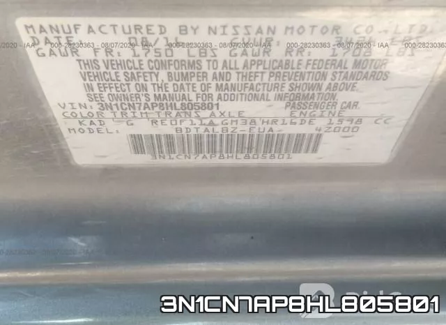 3N1CN7AP8HL805801 фото 10