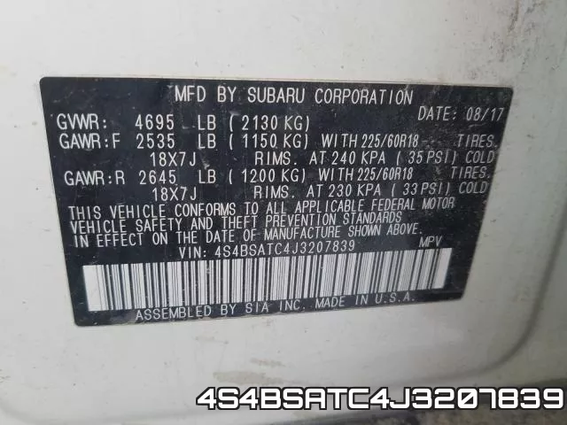 4S4BSATC4J3207839 фото 2