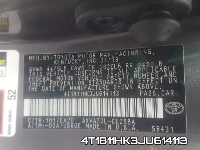 4T1B11HK3JU614113 фото 2