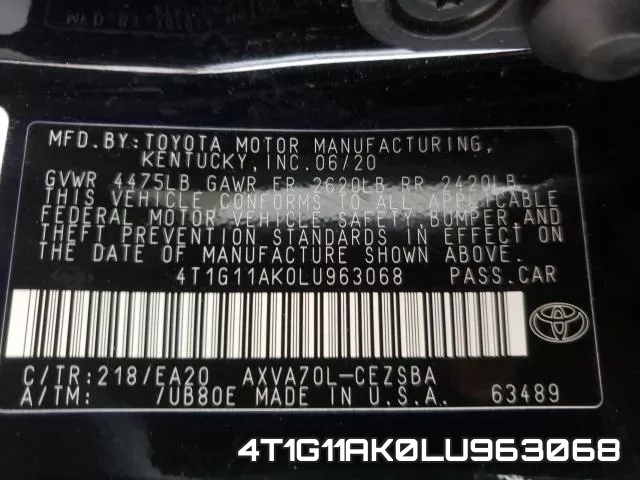 4T1G11AK0LU963068 фото 2