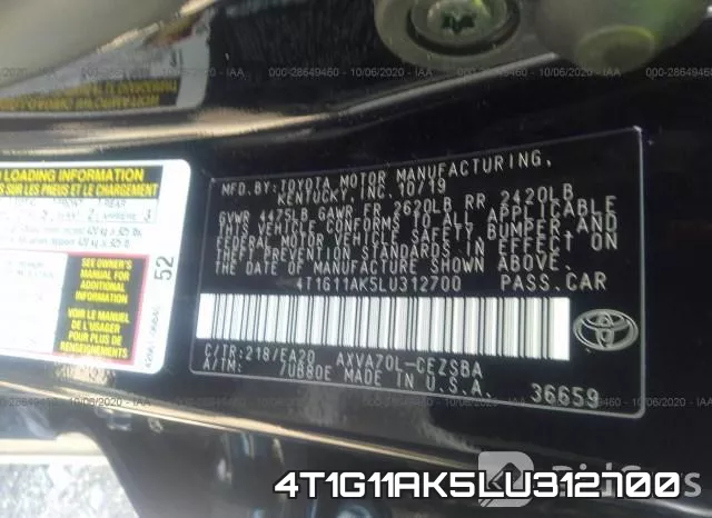 4T1G11AK5LU312700 фото 10