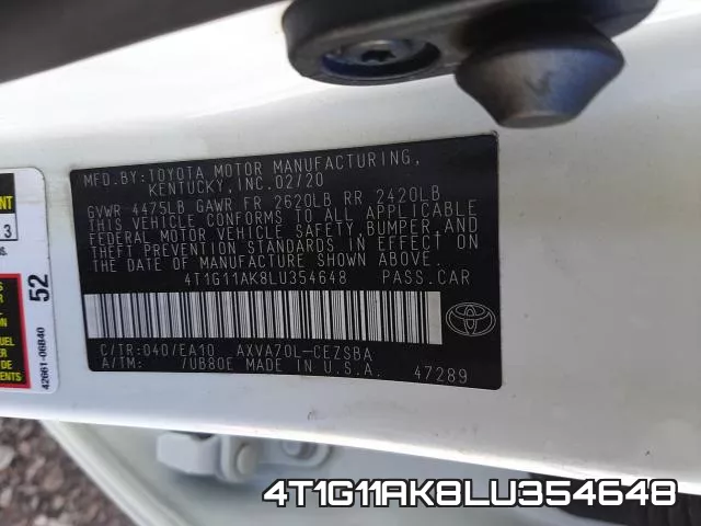 4T1G11AK8LU354648 фото 2